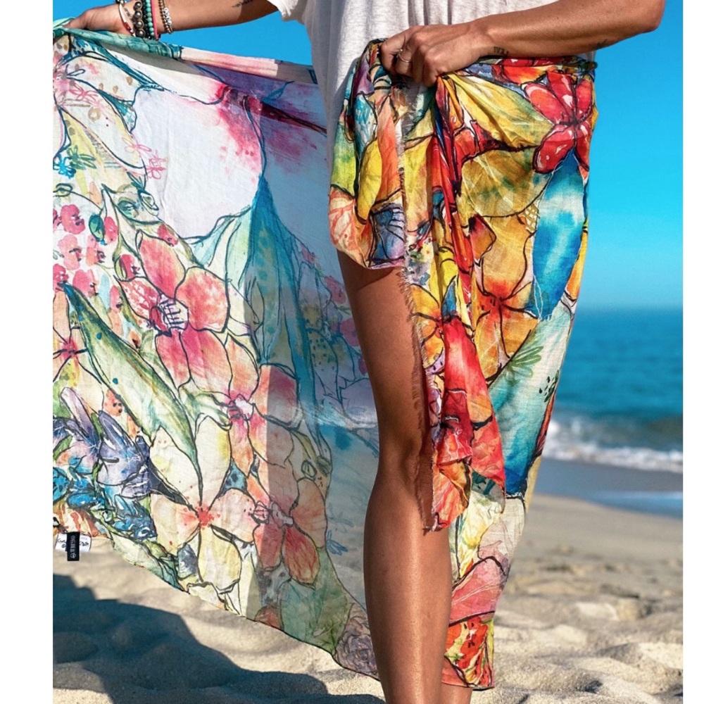 Rebekah Steen Goldfish Kiss Beautiful Things Scarf Sarong Pareo